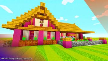 Pink House maps for minecraft pe পোস্টার