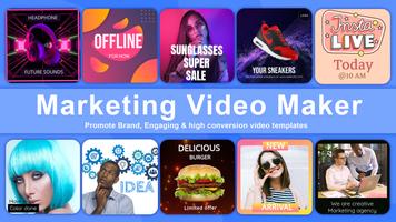 Marketing video maker Ad maker poster