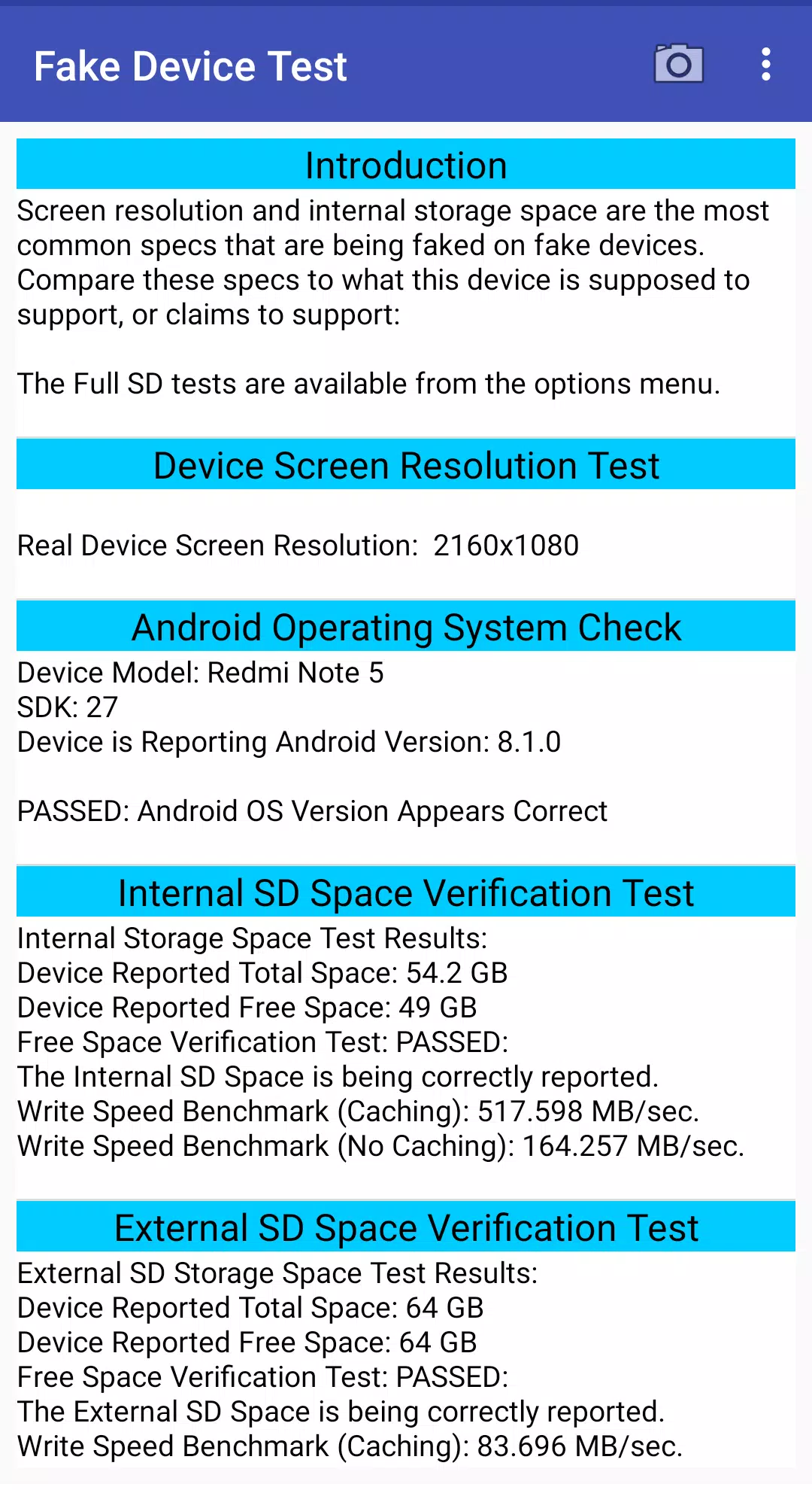 Fake Device Test APK pour Android Télécharger