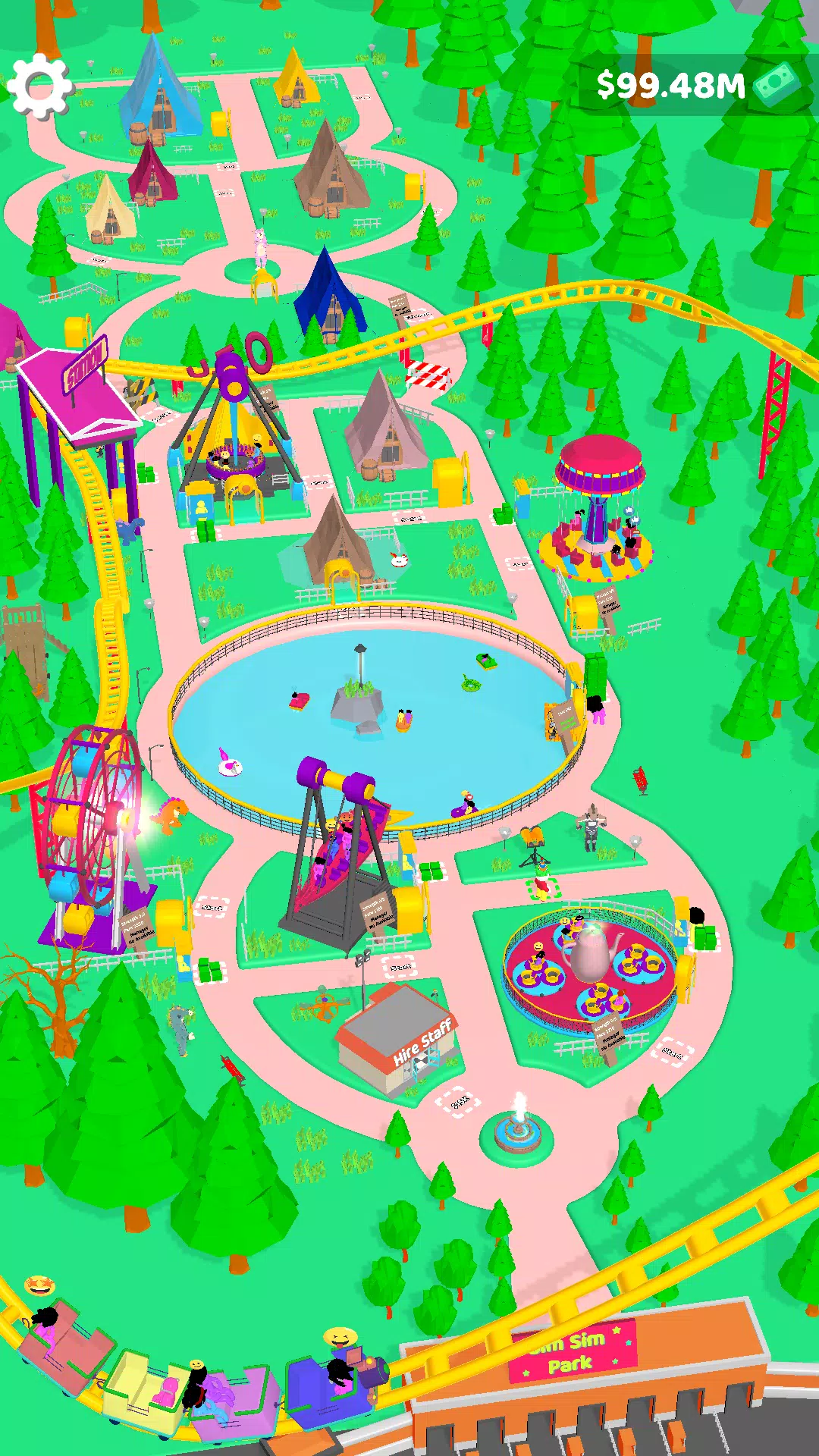 Sim Sim:Arcade idle Theme Park