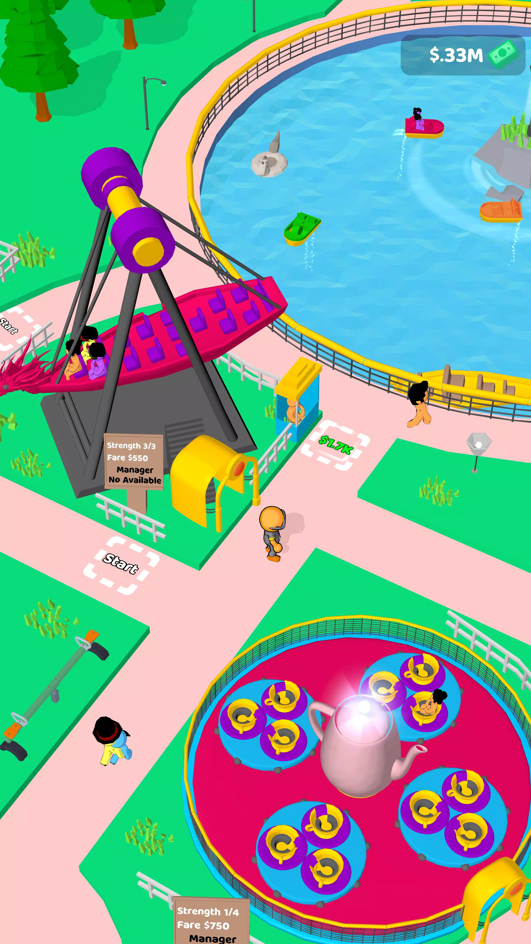 Sim Sim:Arcade idle Theme Park