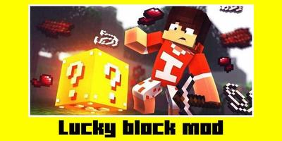 Lucky block mod for Minecraft Affiche