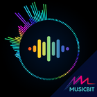 Music Bit Wave Particle.ly - Video Status Maker ícone