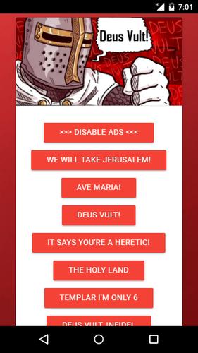 Deus Vult Crusader Soundboard For Android Apk Download