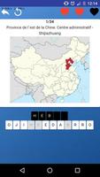Test de géographie de la Chine Affiche