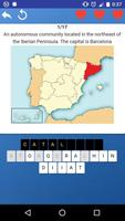 Spain Regions: Flags, Capitals and Maps पोस्टर