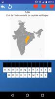 États de l'Inde - cartes, capi Affiche