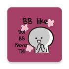 BB never tell stickers App for WhatsApp icône