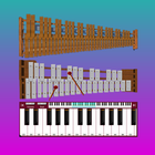 Marimba, fortepian i ksylofon ikona
