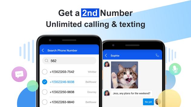 Free phone calls, free texting SMS on free number screenshot 1