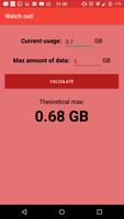Data Cap Calculator تصوير الشاشة 1