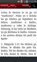 1 Schermata Bible NSO00, Taba yea Botse (Northern Sotho)