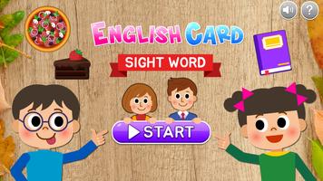English Card - Sight Word Affiche