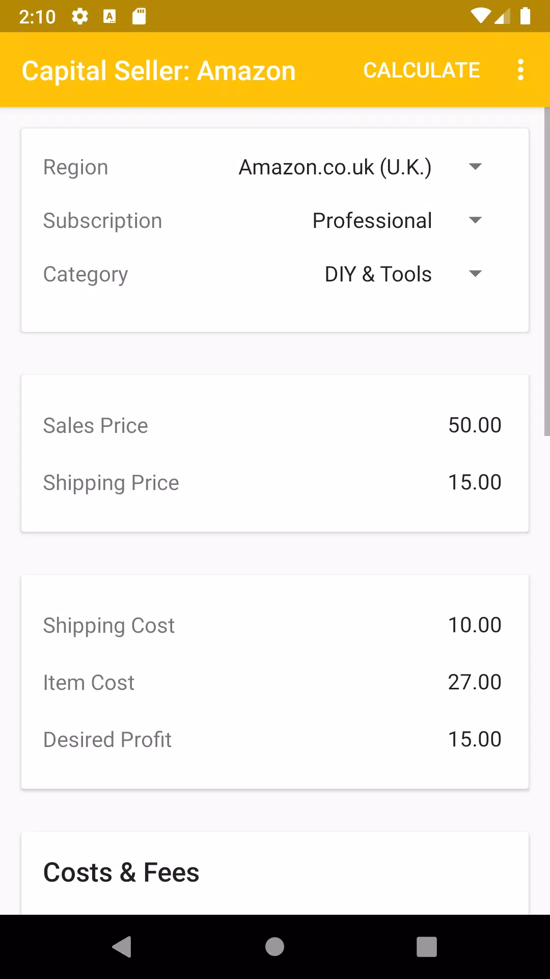 Capital Seller - Amazon Fee & Profit Calculator APK for Android Download