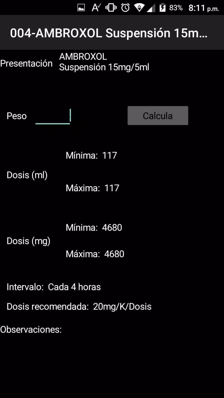 Descarga de APK de Calculadora de medicamentos para Android