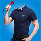Men Short Shirt Photo Suit icône