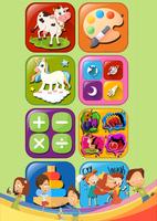 2-8 Years Educational games โปสเตอร์