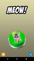 Kitten Cat Meow Button Affiche