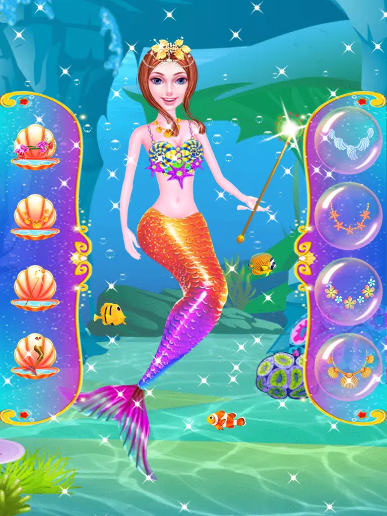 Sereia Princesa – Jogo de Vestir, Maquiagem e Cartão Fazer na