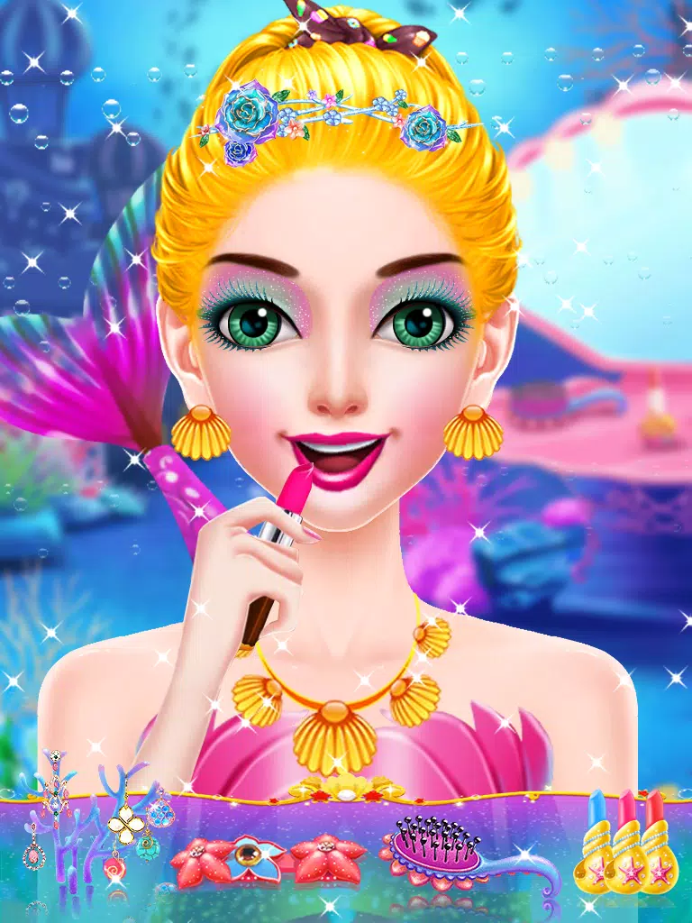 Sereia Princesa – Jogo de Vestir, Maquiagem e Cartão Fazer na App