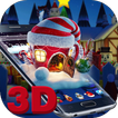 ”3D Merry Christmas Santa theme