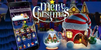 3D Merry Christmas Santa theme imagem de tela 3