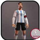 Icona Messi tiro libre juego futbol