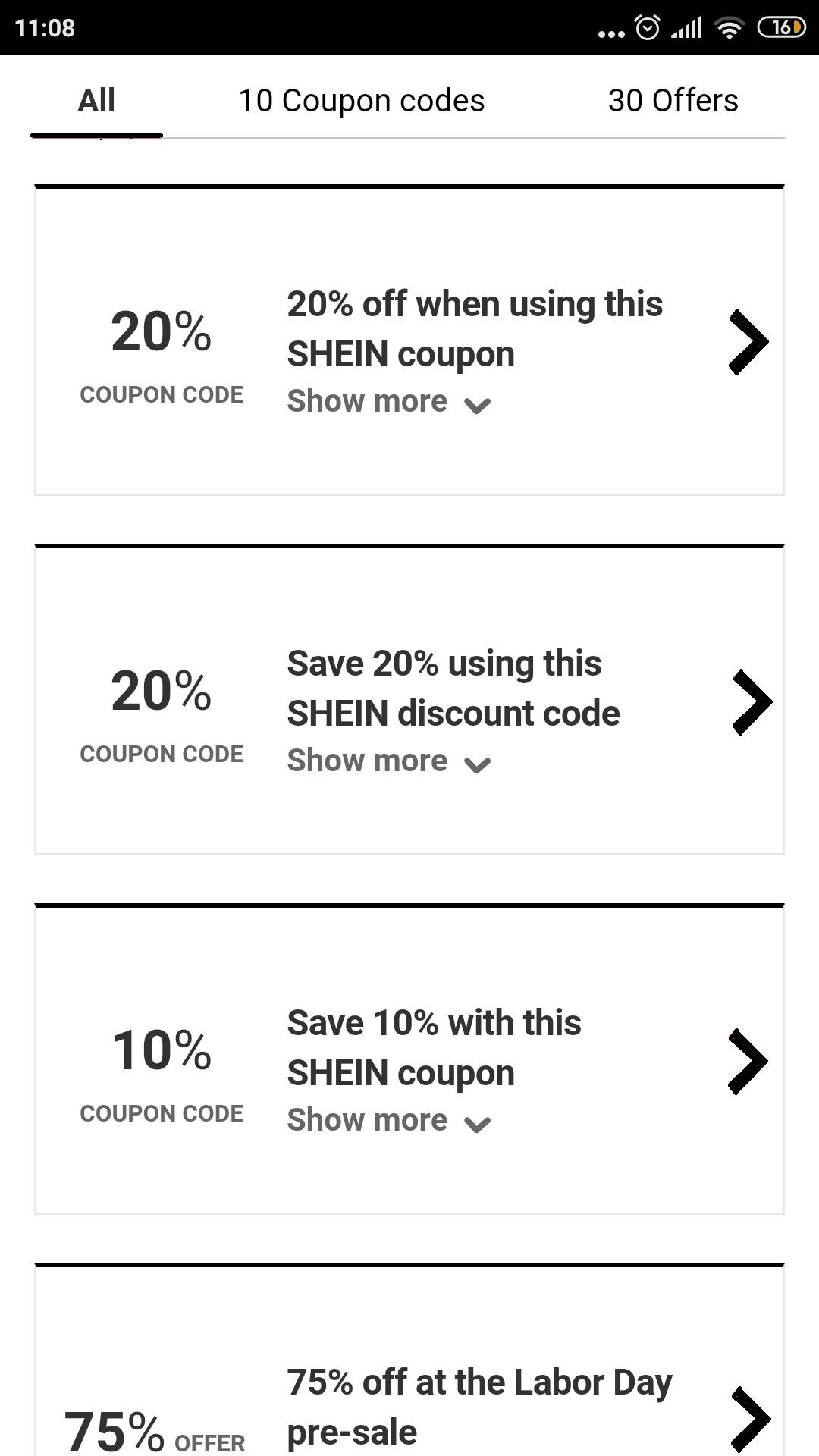 Shein coupon code