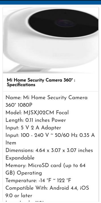Mi Home Security Camera user guide screenshot 1