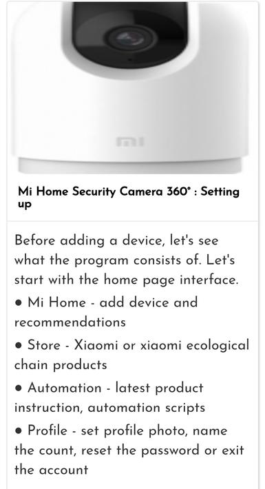Mi Home Security Camera user guide screenshot 2