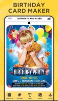 Birthday invitation card maker Affiche