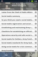 US Army Social Media Handbook capture d'écran 1