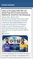 برنامه‌نما Cricket Updates - T 20 World Cup 2020 عکس از صفحه