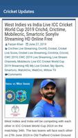 Cricket Updates - T 20 World Cup 2020 syot layar 2