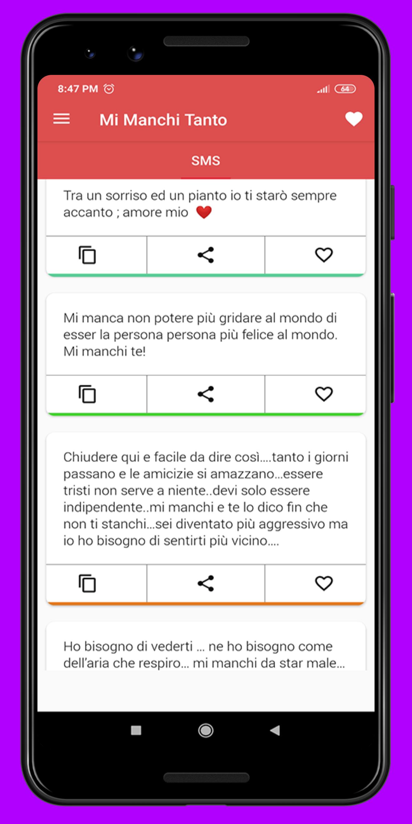 Mi Manchi Tanto Amore Mio Messaggi Pour Android Telechargez L Apk