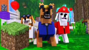 Patrol Mod Paw for Minecraft الملصق