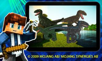 Dinosaur Jurassic mod for mcpe تصوير الشاشة 1