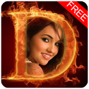Fire Text Photo Frame : Stickers and Text APK