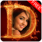 Fire Text Photo Frame : Stickers and Text आइकन