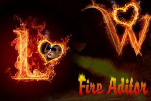 Fire Text Photo Frame : Stickers and Text скриншот 1