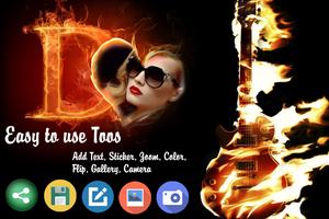 Fire Text Photo Frame : Stickers and Text ảnh chụp màn hình 3