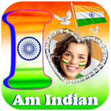 Indian Flag Alphabet Photo Frame icono