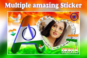 Indian Flag Alphabet Photo Frame ảnh chụp màn hình 1