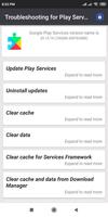 Troubleshooting for Play Servi screenshot 1