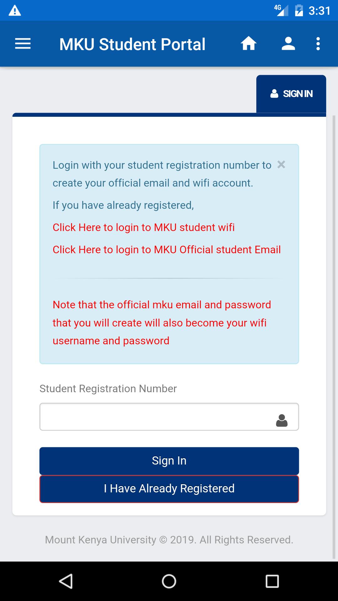 Student portal