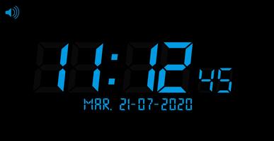 Reloj alarma mp3 الملصق