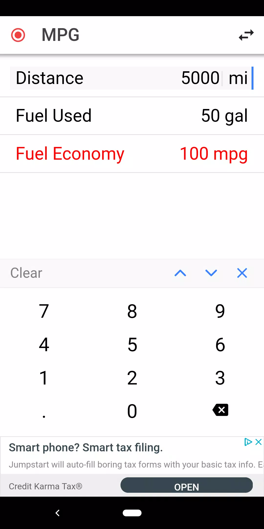 Fuel Economy Calculator - MPG and km/L APK for Android Download