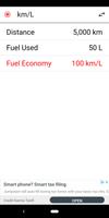 Fuel Economy Calculator - MPG and km/L capture d'écran 1