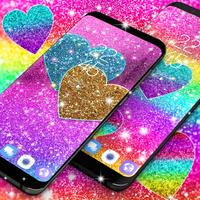 Multi color glitter wallpaper скриншот 1