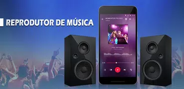 Reprodutor de música colorido